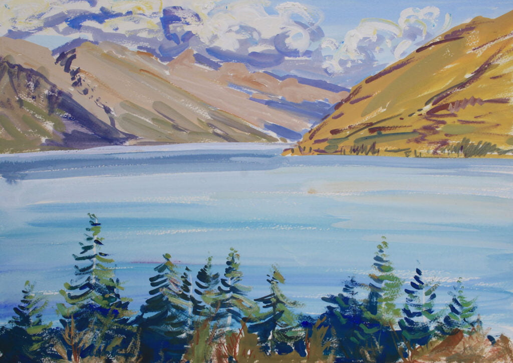 Lake Wakatipu from Queenstown New Zealand