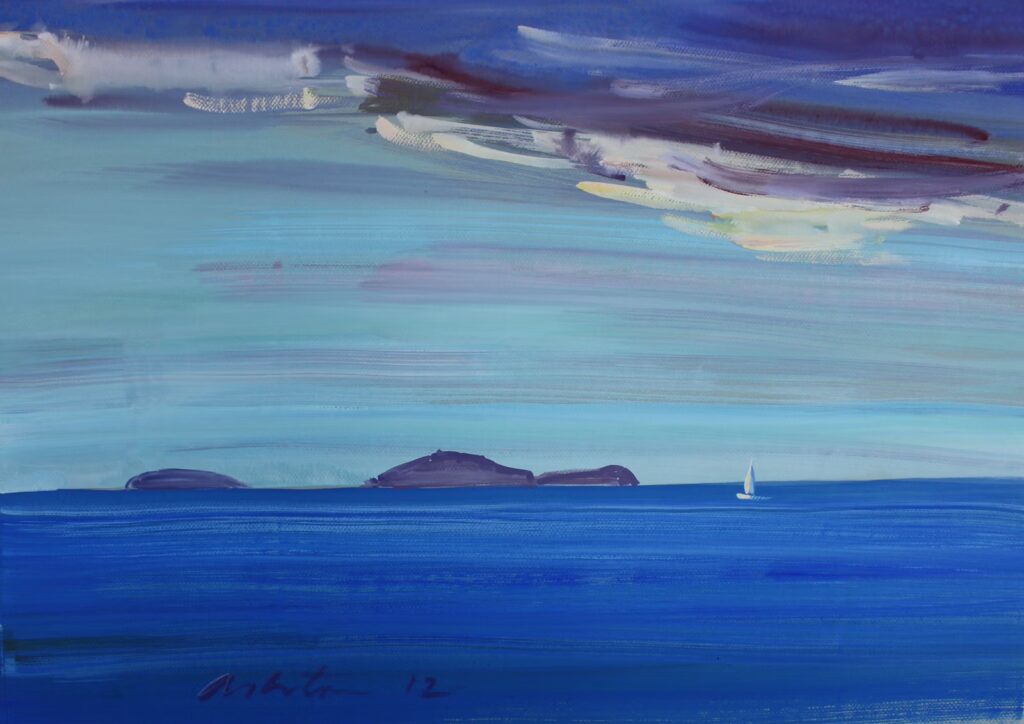 Homeward Bound - $1850 (framed) Media: gouache on paper. Size 53 x 74 cm