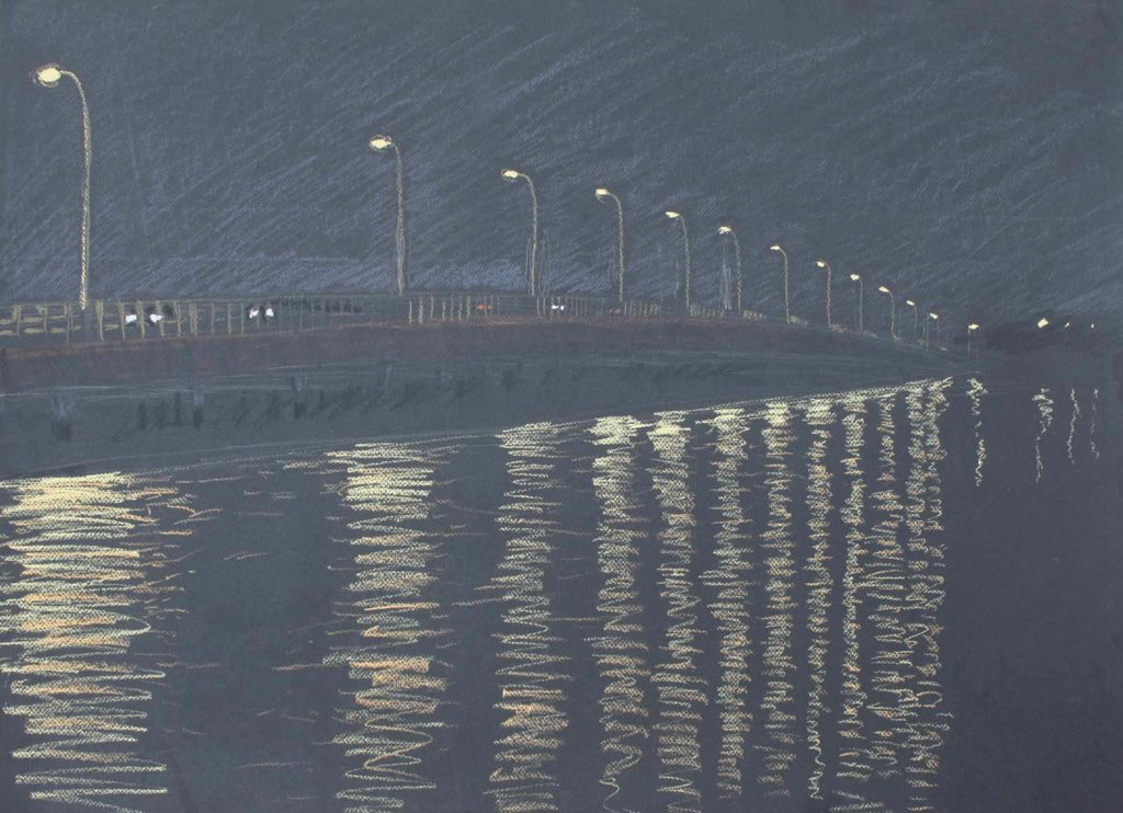 Bridge Reflections at Night - Graham Ashton Artist