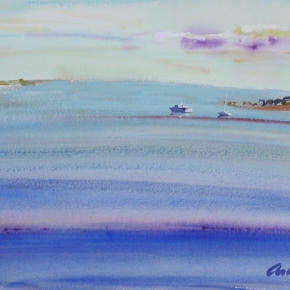 evening-colours-bribie-passage-graham-ashton-artist