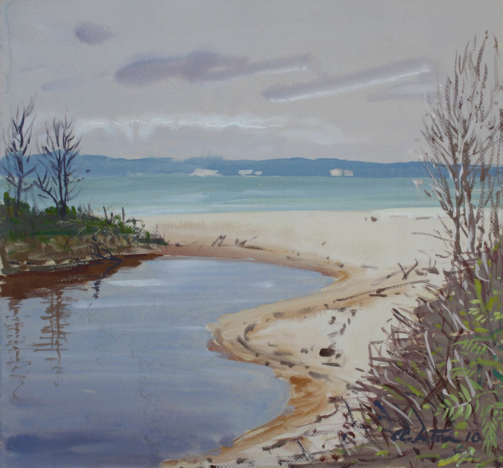 Light Rain over Moreton Island - Graham Ashton Artist