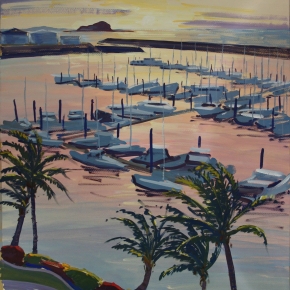 mackay-marina-at-sunrise-graham-ashton-artist