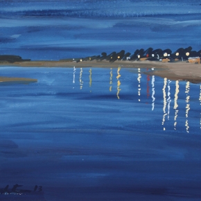 River Reflections at Night, Maroochy River - Graham Ashton Artist