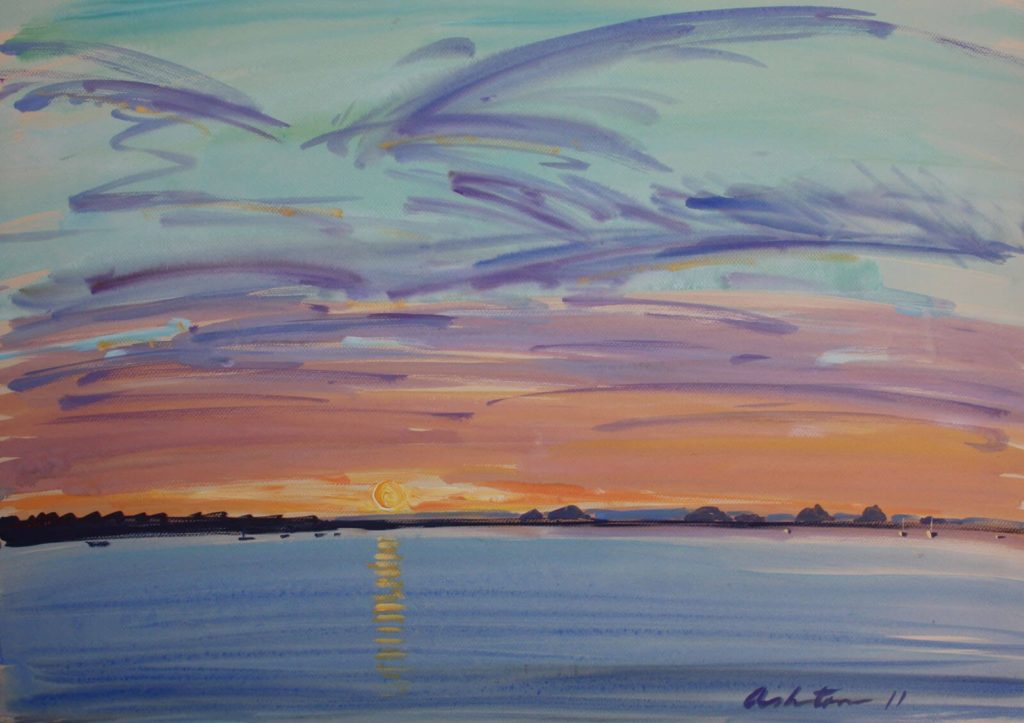 Sunset Colours, Bribie Passage - Graham Ashton Artist