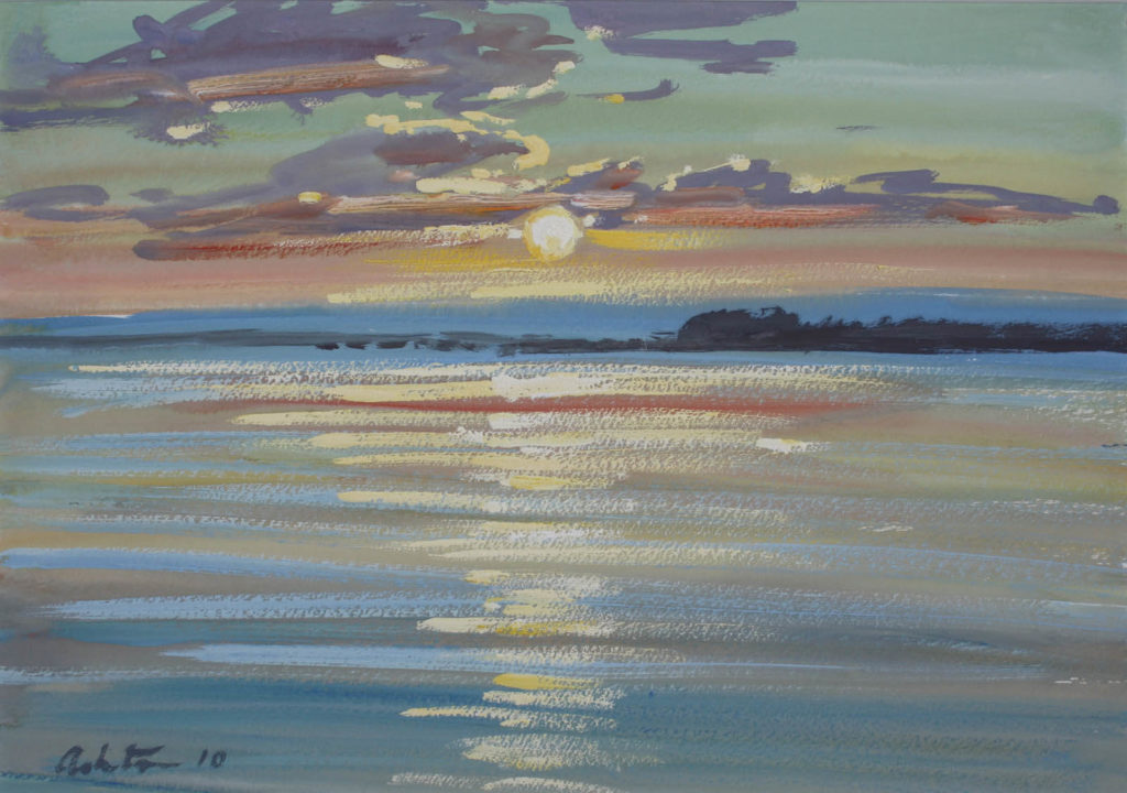 Sunset over Sandstone Point, Bribie Island - Graham Ashton Artist