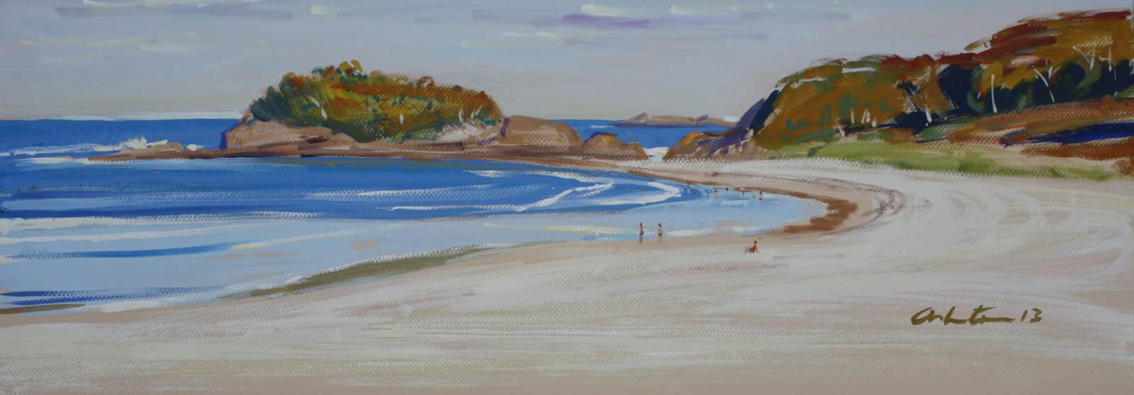 The Beach Seal Rocks - Grahan Ashton Artist